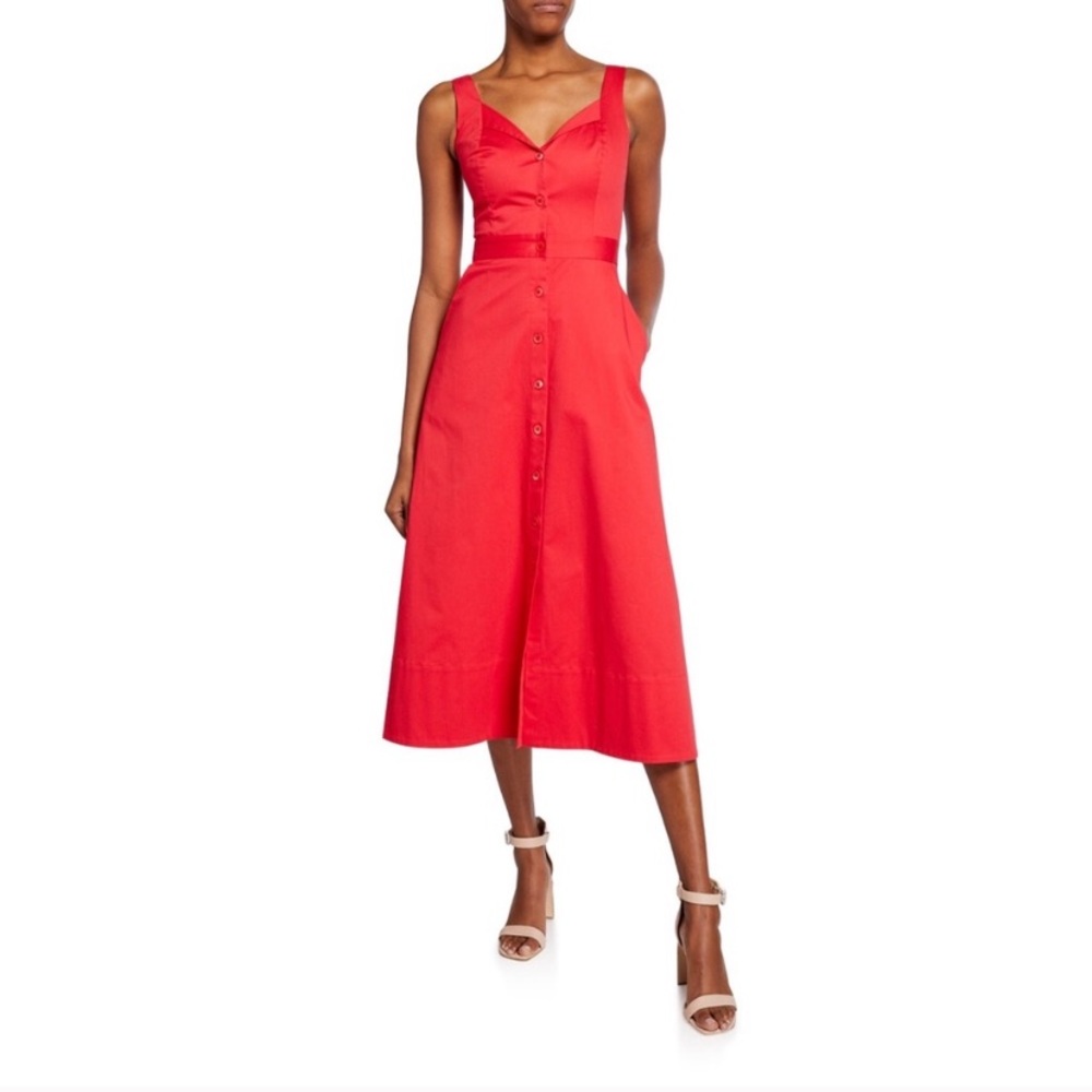 Equipment Femme Red Oleisa Button Down Dress